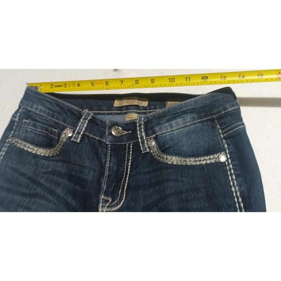 Nine West Vintage America Collection Jeans Size 2/26 Bootcut Rhinestone Pockets - Picture 3 of 8